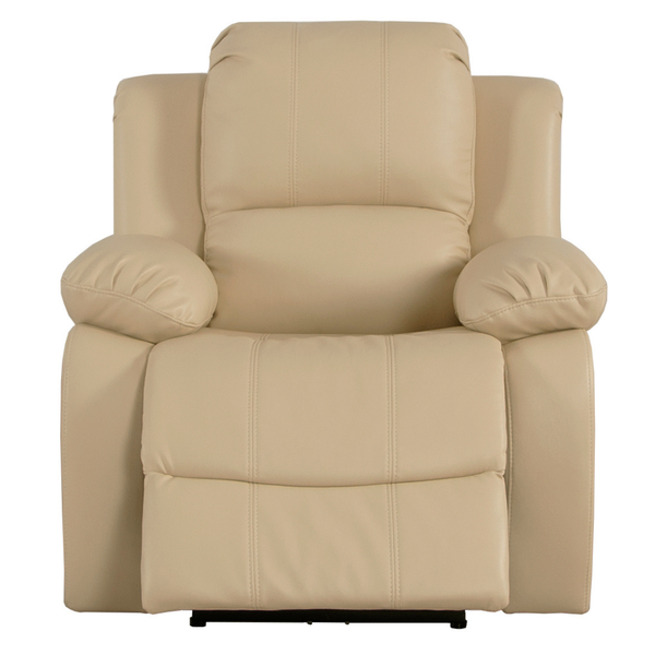 Valencia Cream Leather Electric Recliner Chair