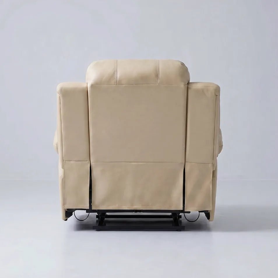Valencia Cream Leather Electric Recliner 3+1 Sofa Set