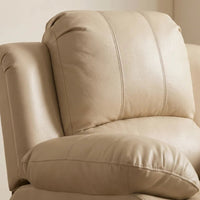 Valencia Cream Leather Electric Recliner 3+1 Sofa Set