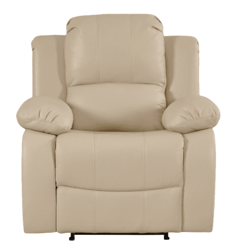 Beige recliner chair on a white background