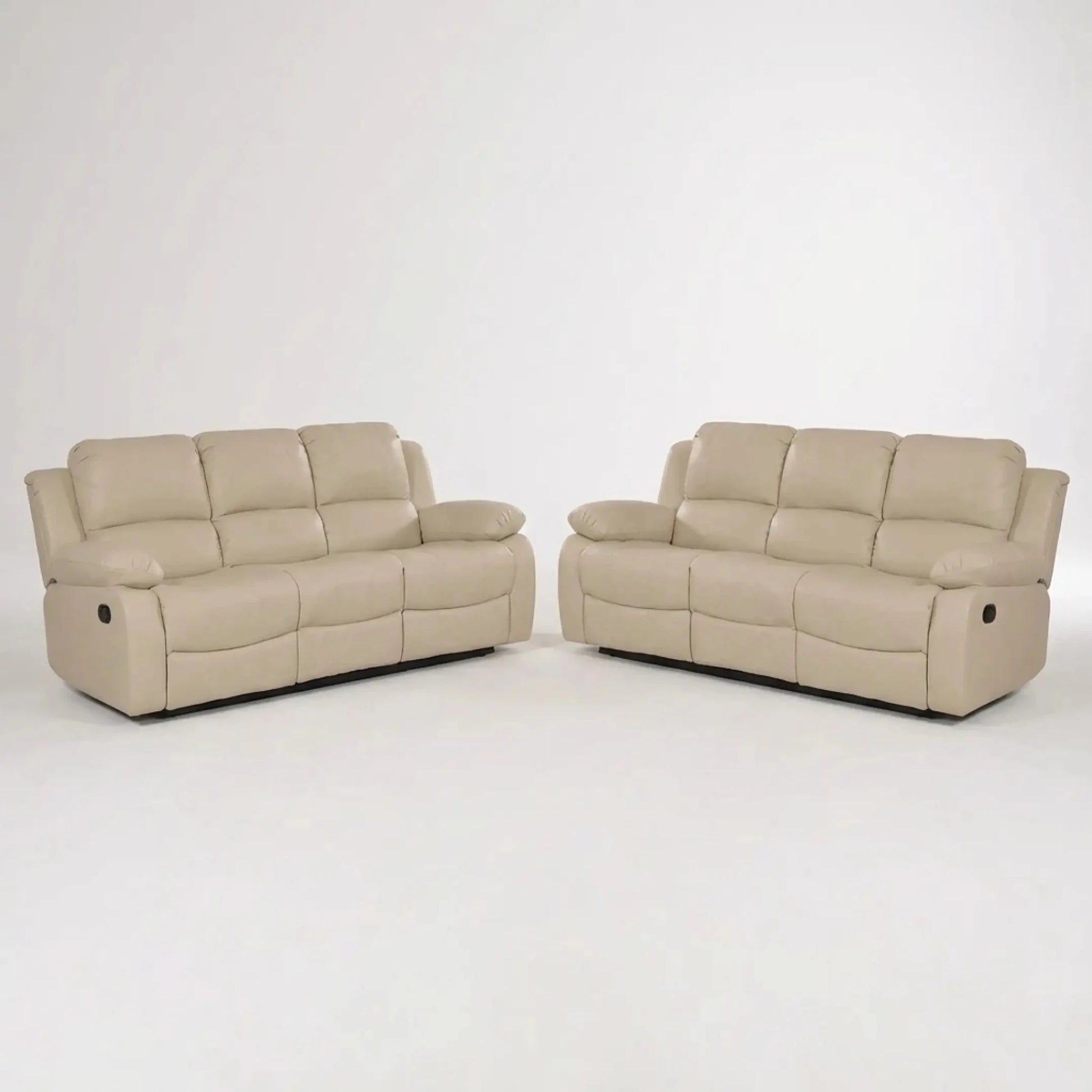 Leather Manual Recliner 3+3 Seater Sofa Set