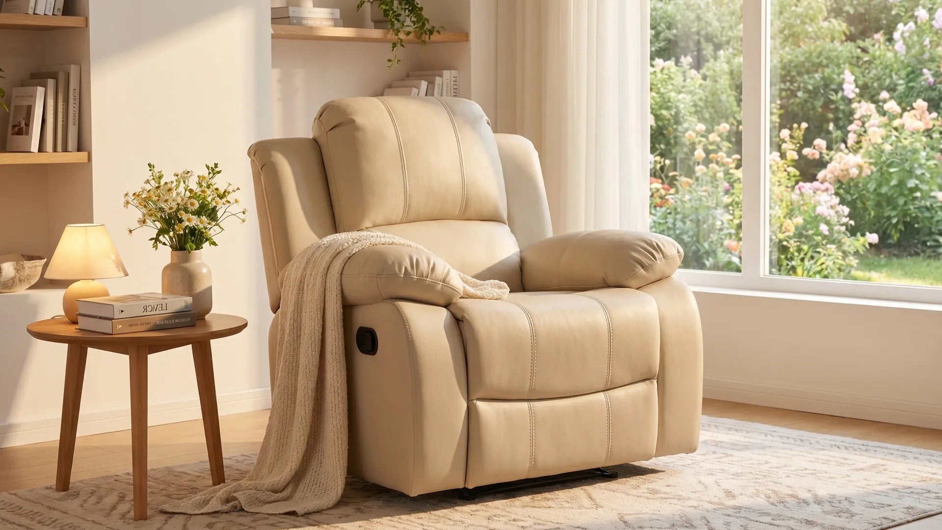 valencia-cream-leather-manual-recliner-armchair