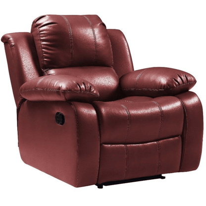wine genuine leather armchair on a white background 