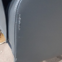 Outlet Valencia Grey Leather 3 Seater Manual Recliner Sofa