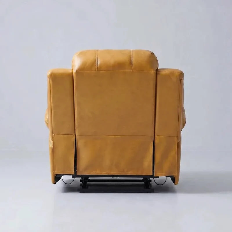 Valencia Mustard Leather Manual Recliner