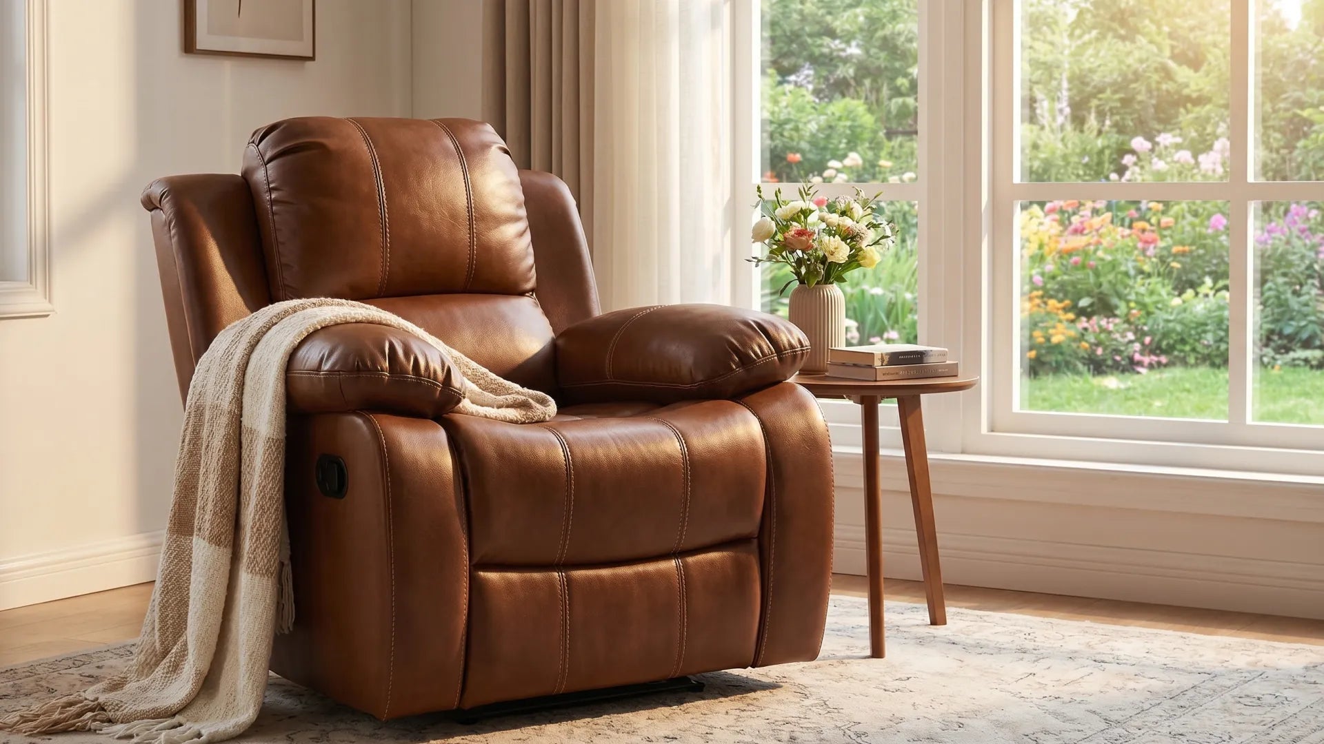 valencia-tan-leather-manual-recliner-armchair