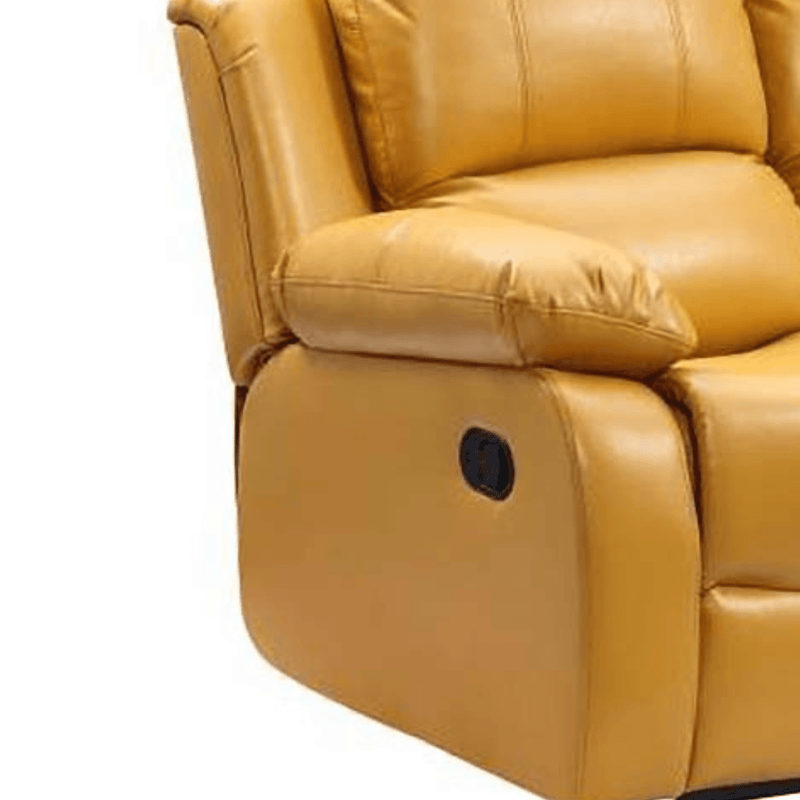 Valencia Mustard Leather Manual Recliner 3+2+1 Seater Sofa Set - Furniture Instore