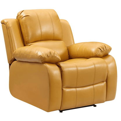 Valencia Mustard Leather Manual Recliner 3+2+1 Seater Sofa Set - Furniture Instore