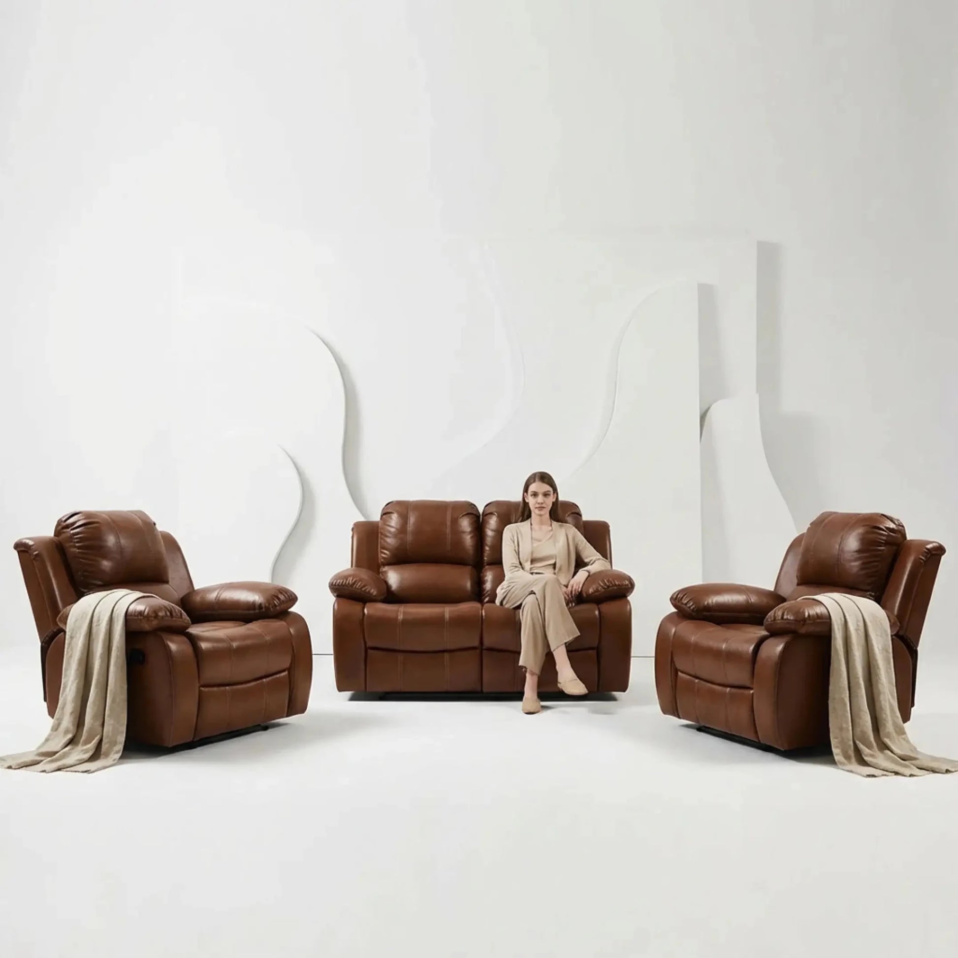 Valencia Tan 2+1+1 Seater Sofa Set