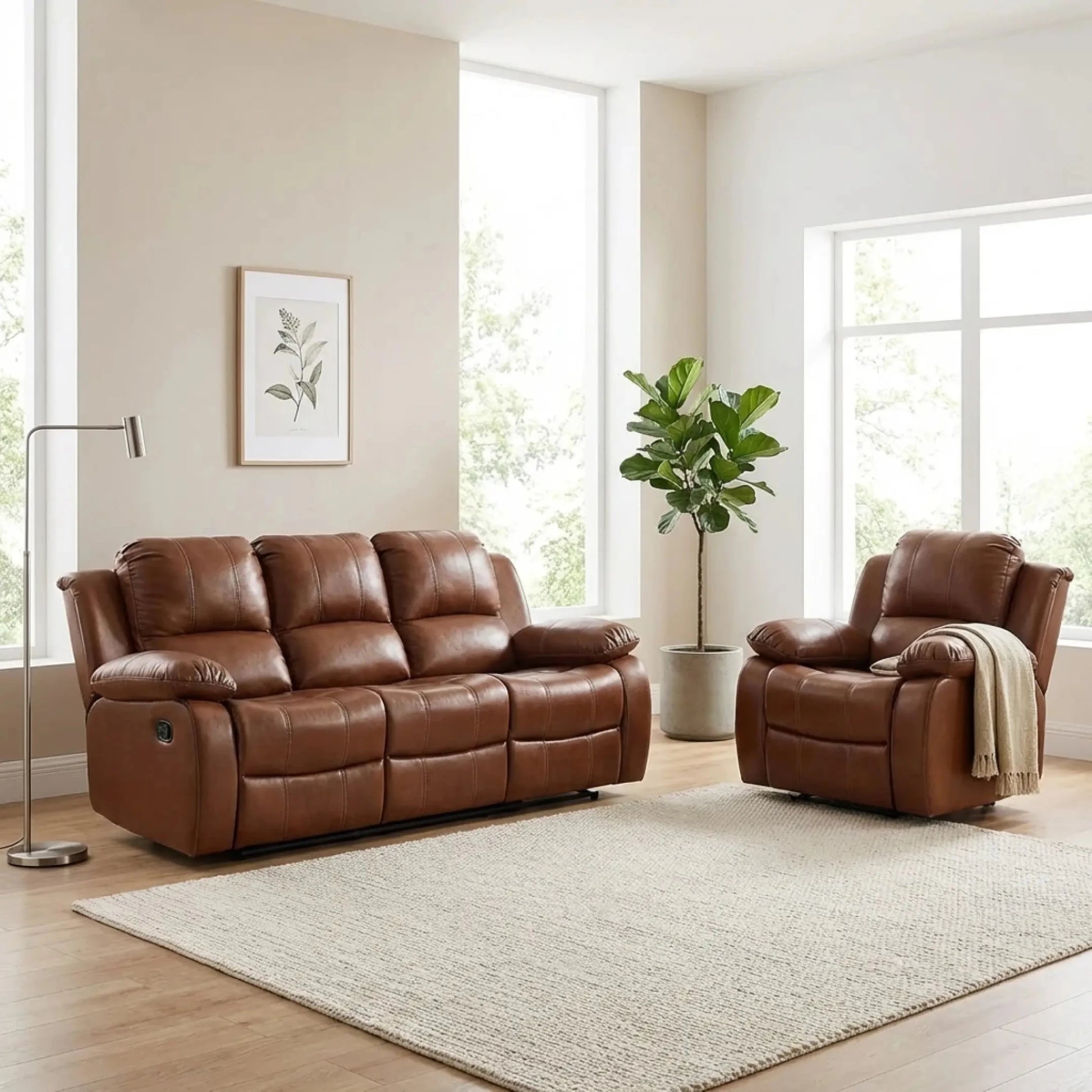 Valencia Tan 3+1 Seater Sofa Set