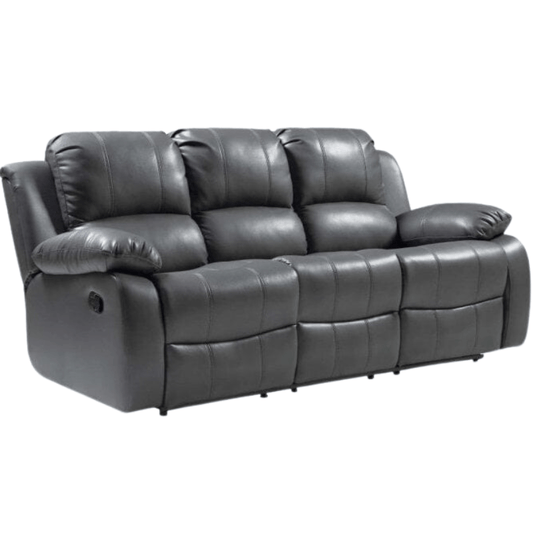 Valencia Grey Leather Manual Recliner 3+2+1 Seater Sofa Set - Furniture Instore