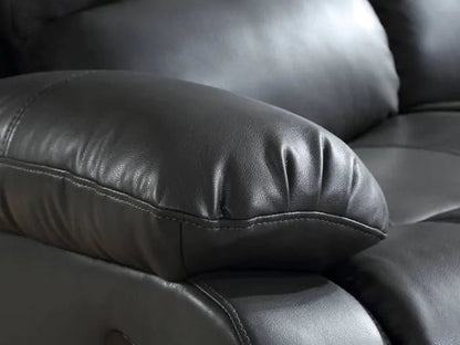 Valencia Grey Leather Manual Recliner 2+1 Seater Sofa Set - Furniture Instore