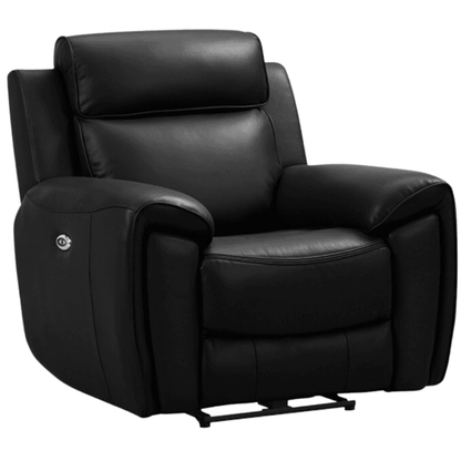 Annecy Genuine Leather Black Electric Power Recliner 3+2+1 Seater Sofa Set - Furniture Instore