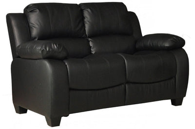 Valerie Black Leather 2 Seater Sofa