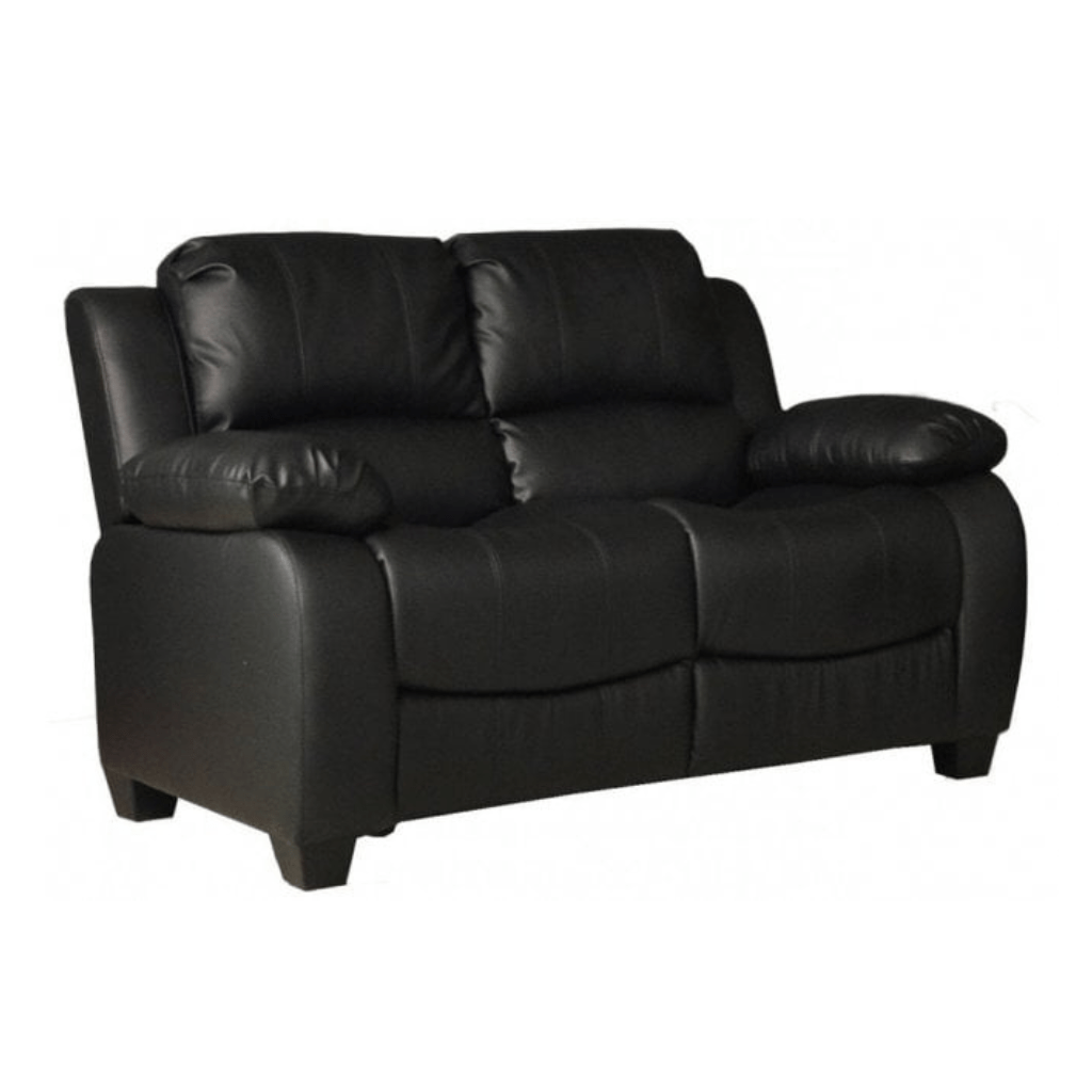 Valerie Black Leather Modern 3+2+1 Seater Sofa Set - Furniture Instore