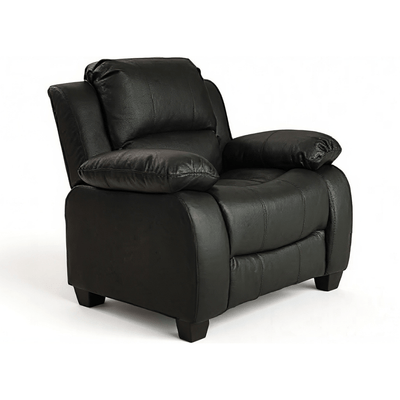 Valerie Black Leather Armchair