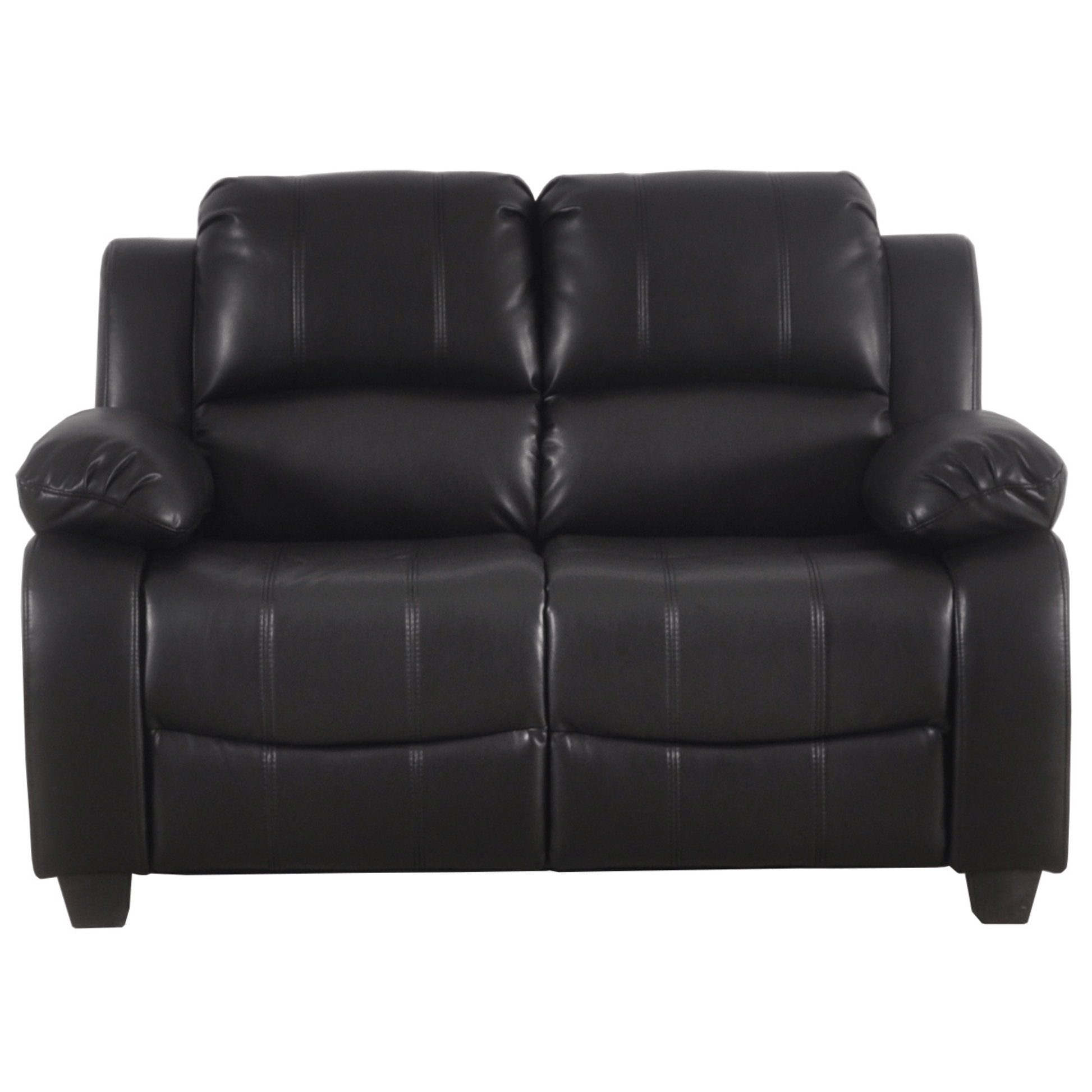 Valerie Black Leather Modern 2+2 Seater Sofa Set - Furniture Instore