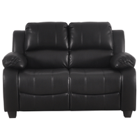 Valerie Black Leather Modern 2+2 Seater Sofa Set - Furniture Instore