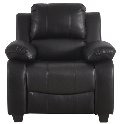 Valerie Black Leather Armchair
