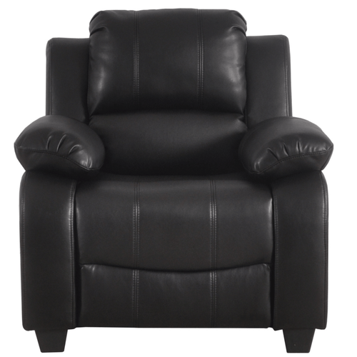 Valerie Black Leather Armchair