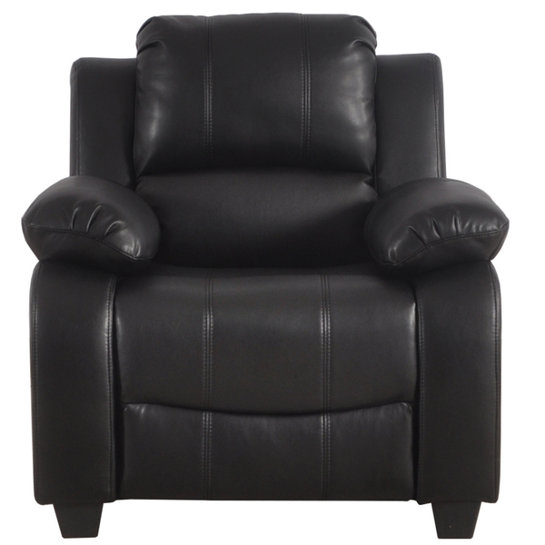 Valerie Black Leather Armchair
