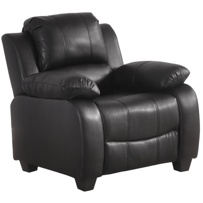 Valerie Black Leather Modern 3+1+1 Seater Sofa Set - Furniture Instore