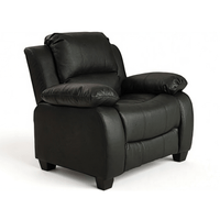 Valerie Black Leather Armchair