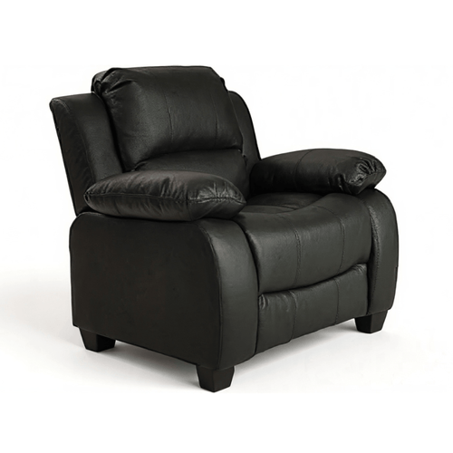 Valerie Black Leather Armchair