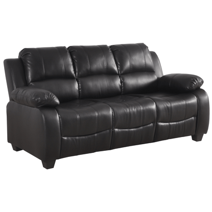 Valerie Black Leather Modern 3+2+1 Seater Sofa Set - Furniture Instore