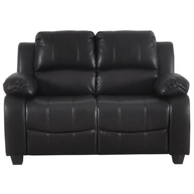 Valerie Black Leather 2 Seater Sofa