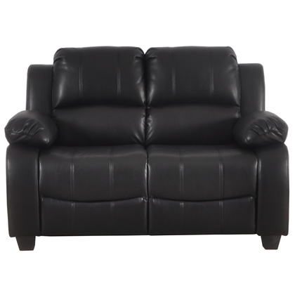 Black leather modern sofa