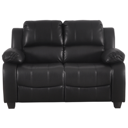 Valerie Black Leather 2 Seater Sofa