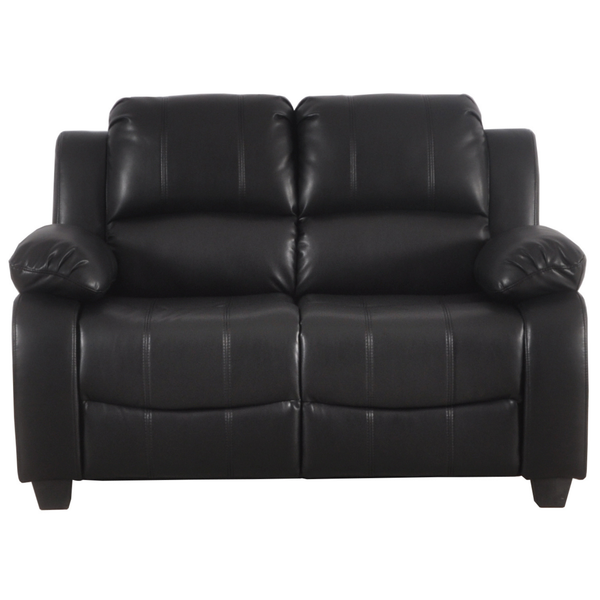 Valerie Black Leather 2 Seater Sofa
