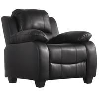 Valerie Black Leather Modern 3+2+1 Seater Sofa Set - Furniture Instore