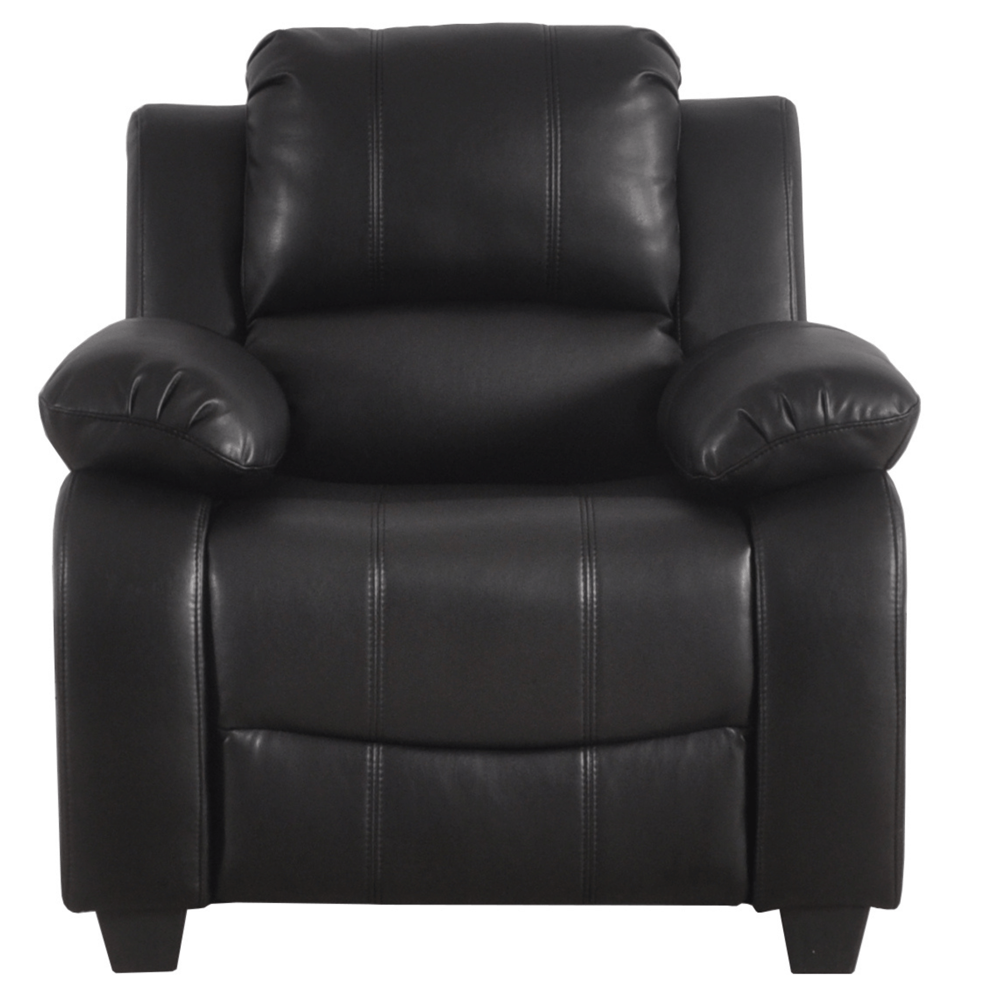 Valerie Black Leather Modern 3+2+1 Seater Sofa Set - Furniture Instore
