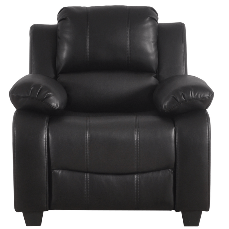 Valerie Black Leather Modern 3+2+1 Seater Sofa Set - Furniture Instore