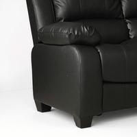 Valerie Black Leather Modern 3+2+1 Seater Sofa Set - Furniture Instore