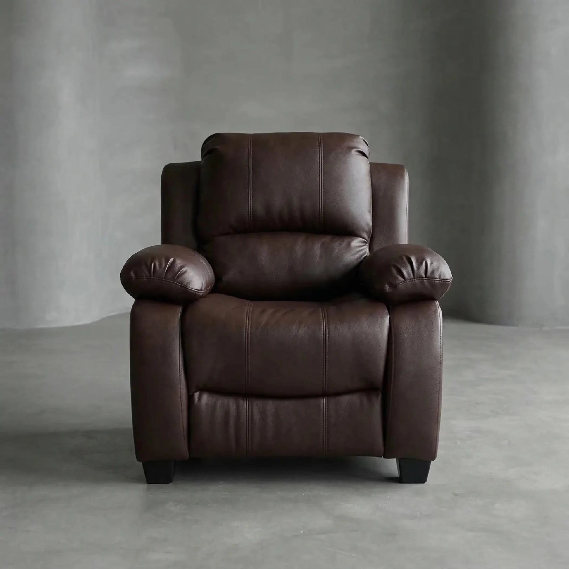 Valerie Brown Leather Armchair - Furniture Instore