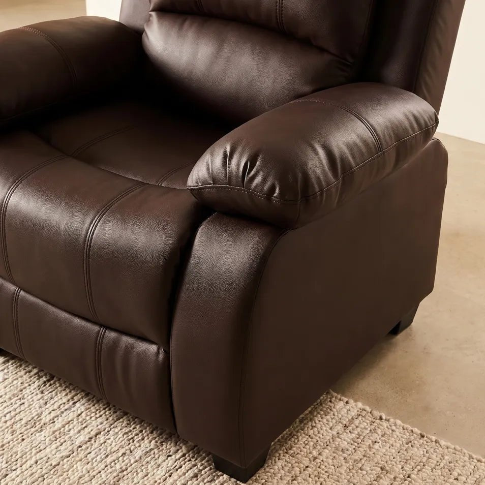 Valerie Brown Leather Armchair - Furniture Instore