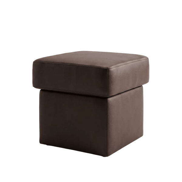 Valerie Brown Leather Footstool