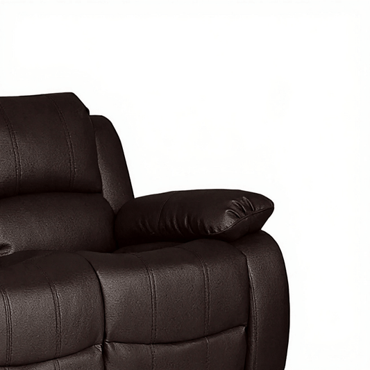 Valerie Brown Leather Modern 3+2+1 Seater Sofa Set - Furniture Instore