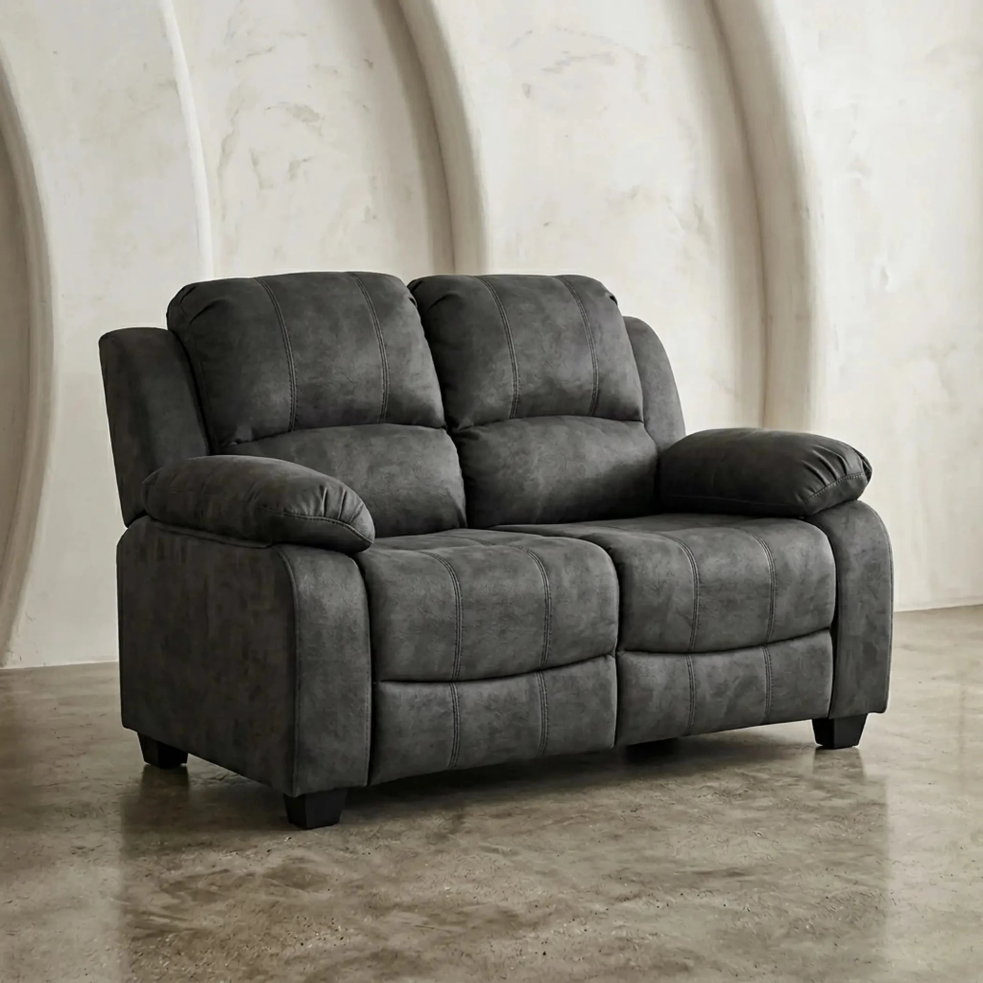 Valerie Charcoal Fabric 2 Seater Sofa - Furniture Instore