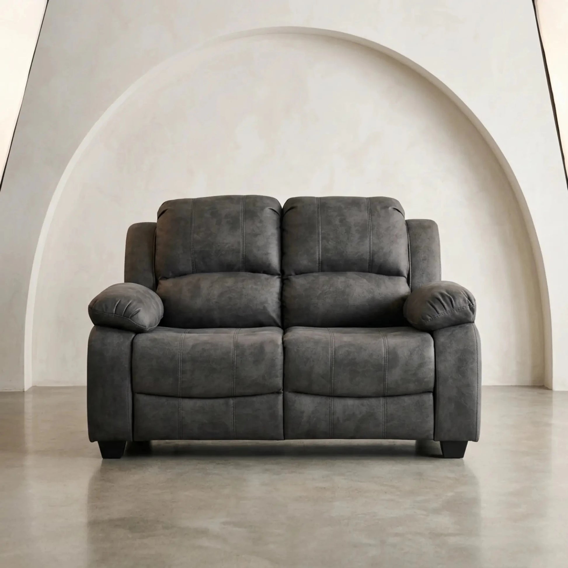 Valerie Charcoal Fabric 2 Seater Sofa - Furniture Instore