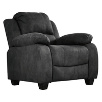 Valerie Charcoal single chair in white background