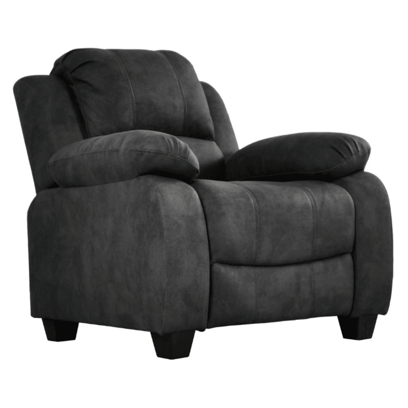 Valerie Charcoal single chair in white background