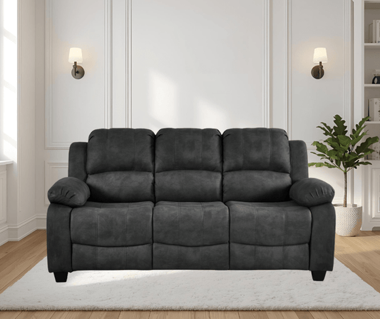 Valerie Charcoal Fabric 3+1 Seater Sofa Set - Furniture Instore