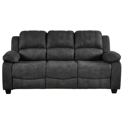Valerie Charcoal fabric 3 Seater sofa on white back ground