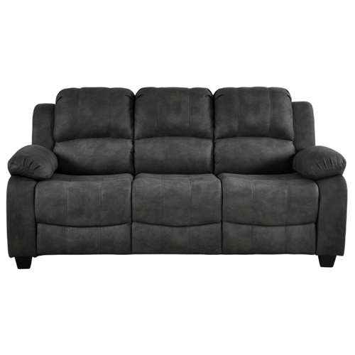 Valerie Charcoal Fabric 3 Seater Sofa
