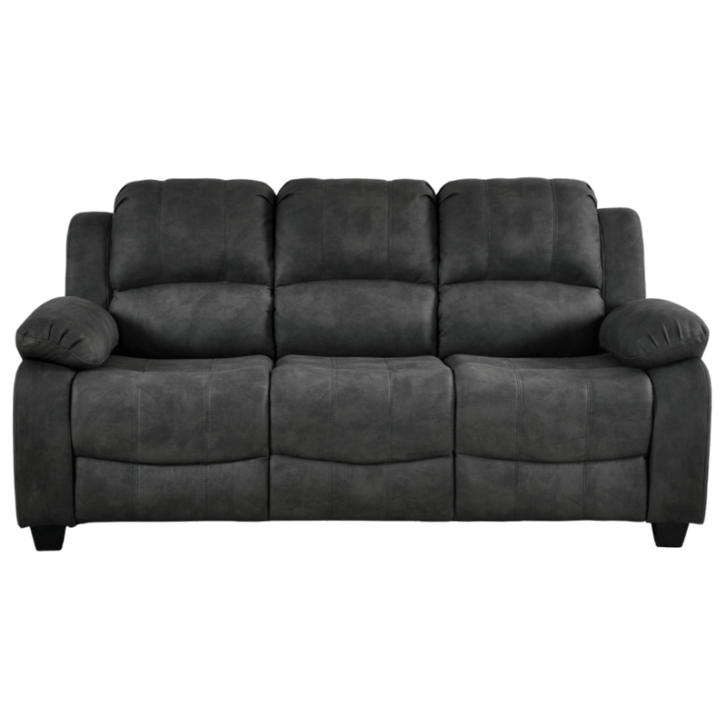 Valerie Charcoal fabric 3 Seater sofa on white back ground