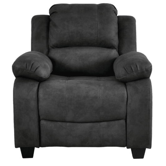 Valerie Charcoal single chair in living room.